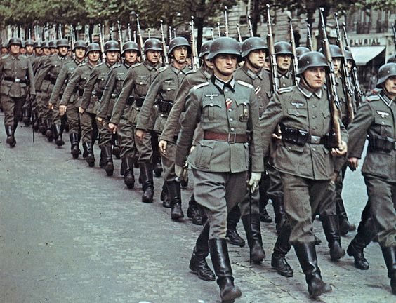 Nazis marching